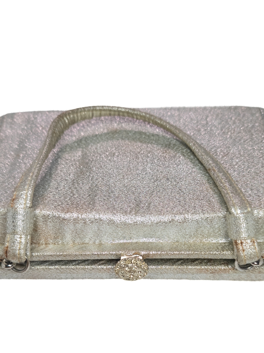 After Five Vintage 1950-60 Gold Sparkle Evening Handbag with Decorative Clasp